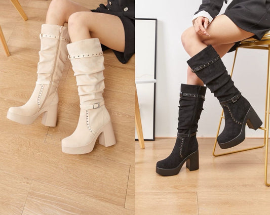 Bota larga gamuza MODA 2025