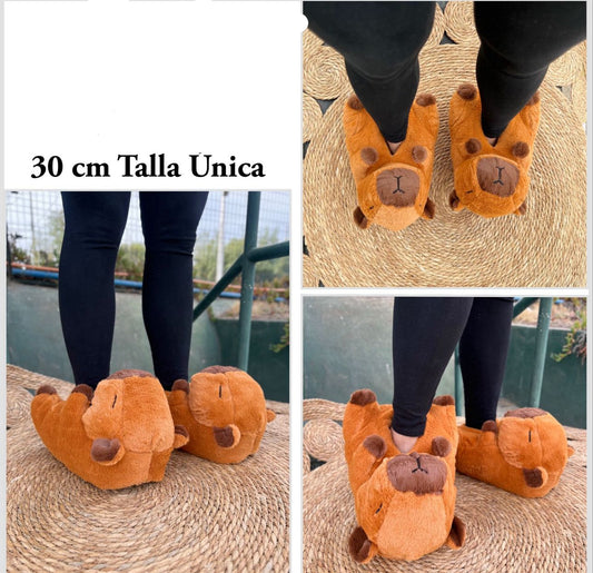 Pantuflas capibara "talla unica"